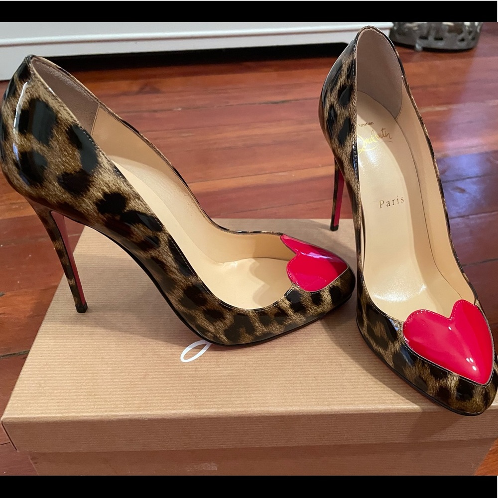 Christian Louboutin Leopard print w/ Heart Heels
